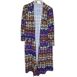 LULAROE Sarah multi color long cardigan